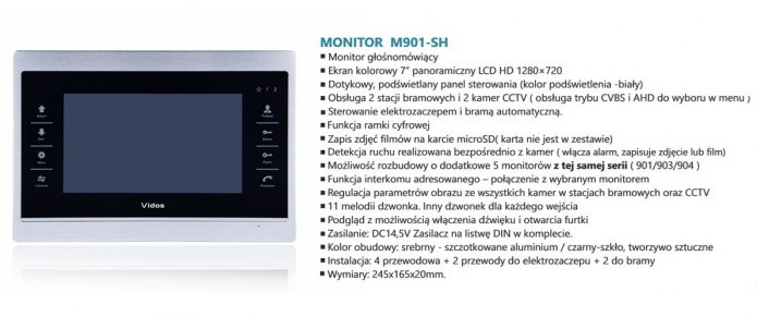 M901SH – Monitor wideodomofonu